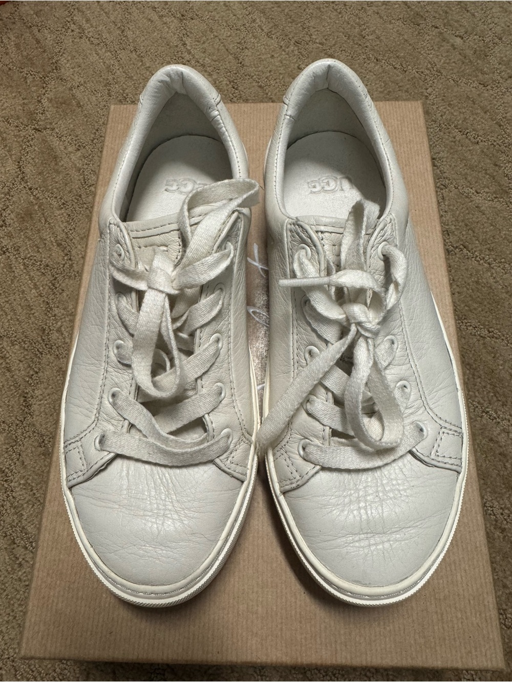 UGG Zilo Leather Platform Sneaker - White